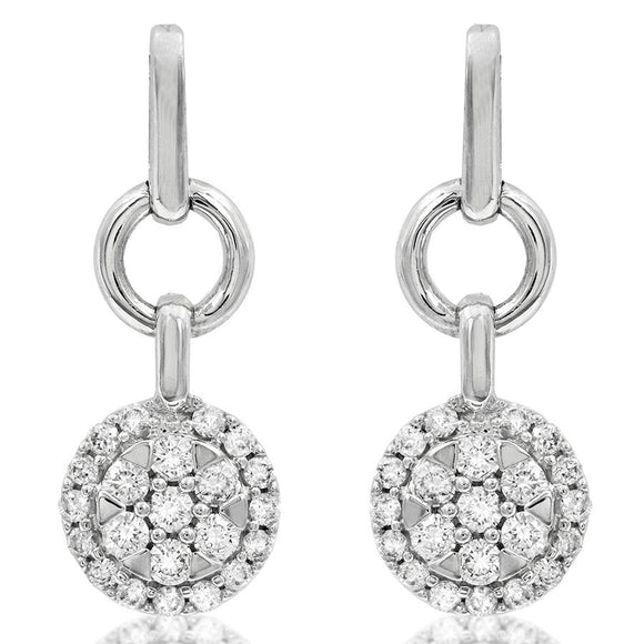 Diamond Cluster Dangle Earring