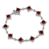Cross Gemstone Bracelet with Diamond Accent