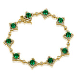 Cross Gemstone Bracelet with Diamond Accent