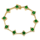 Cross Gemstone Bracelet with Diamond Accent