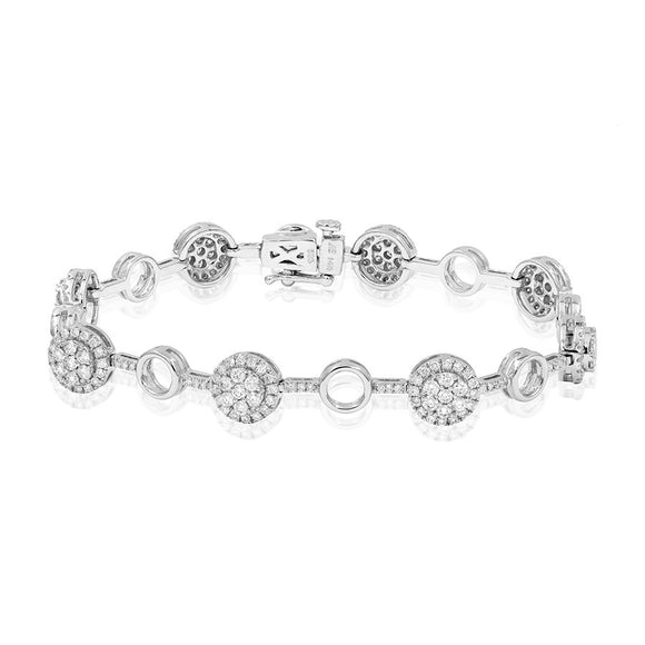 Diamond Cluster Halo Bracelet