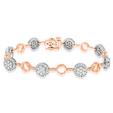 Diamond Cluster Halo Bracelet