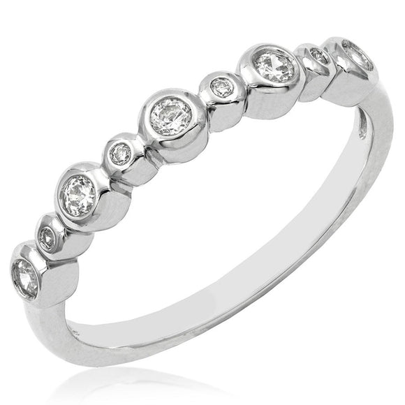 Diamond Bubble Bezel Ring