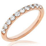 Scallop Set Diamond Band Ring