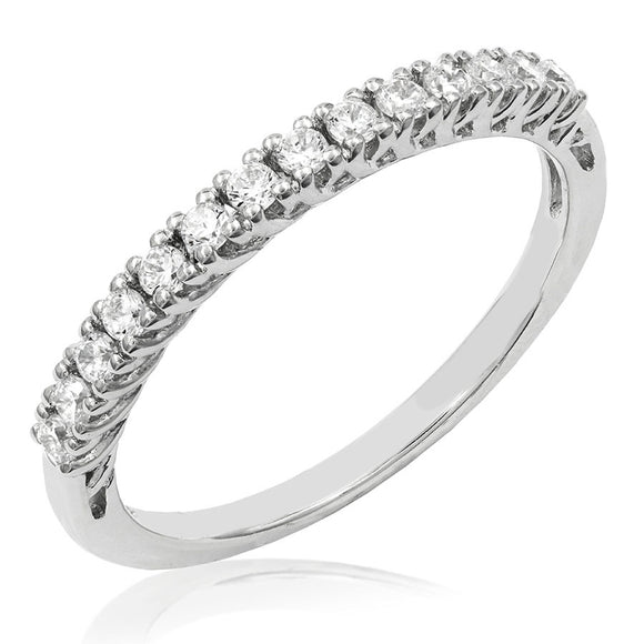 V-Prong Set Diamond Band Ring