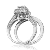 Vintage Milgrain Semi-mount Diamond Bridal Ring Set