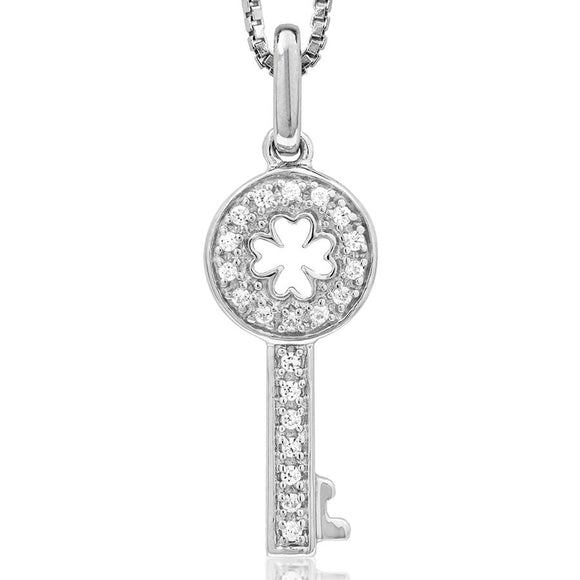 Diamond Key Pendant