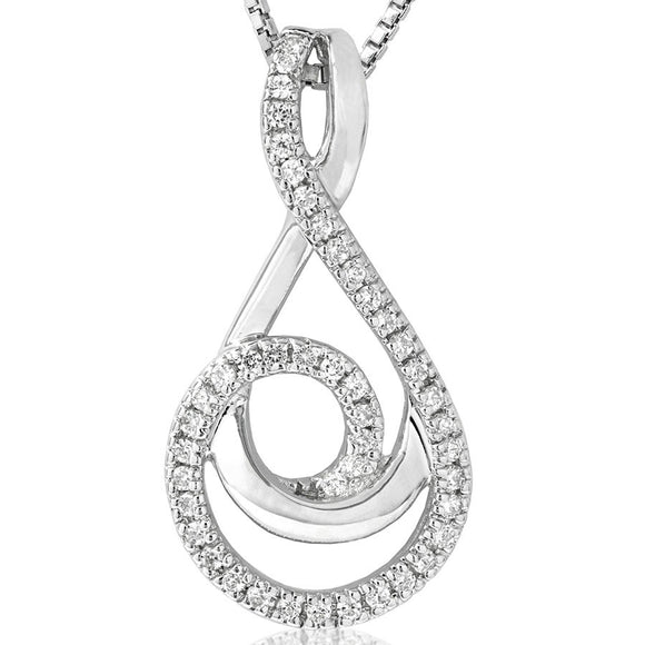 Infinity Diamond Swirl Pendant