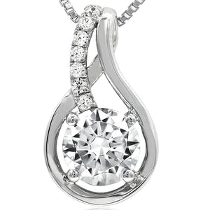 Diamond Semi-Mount Teardrop Pendant