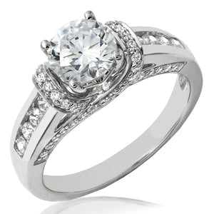 Intricate Semi-Mount Diamond Ring with Pavé Details