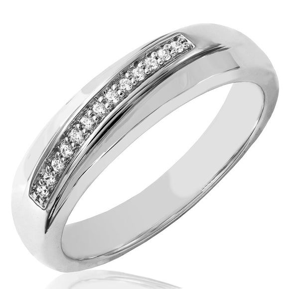 Men's Bead Set Diamond Ring