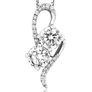 Diamond Two-Stone Semi-Mount Pendant