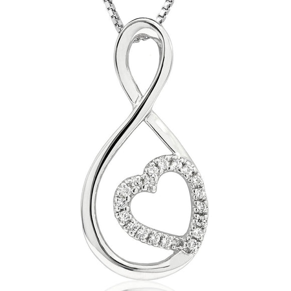 Infinity Heart Diamond Pendant