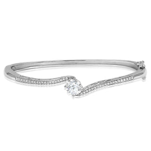 Diamond Semi-Mount Bypass Bangle
