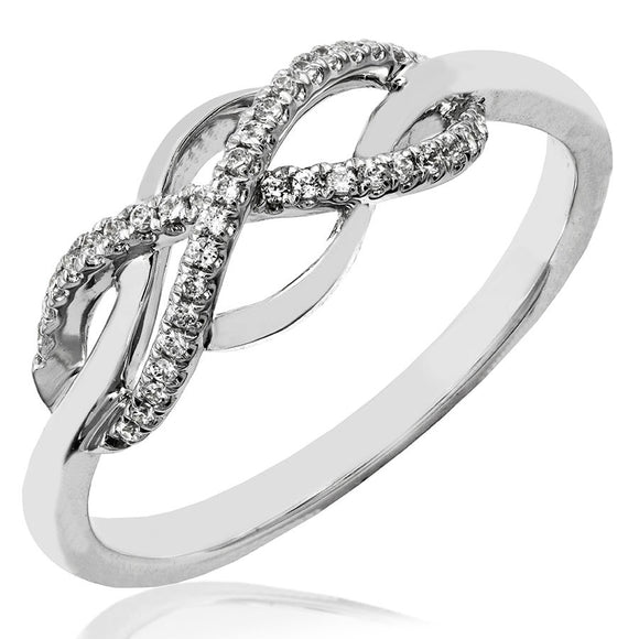 Interwoven Infinity Diamond Promise Ring