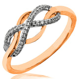 Interwoven Infinity Diamond Promise Ring