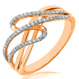 Modern Styled Diamond Swirl Ring