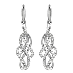 Interwoven Diamond Swirl Earrings