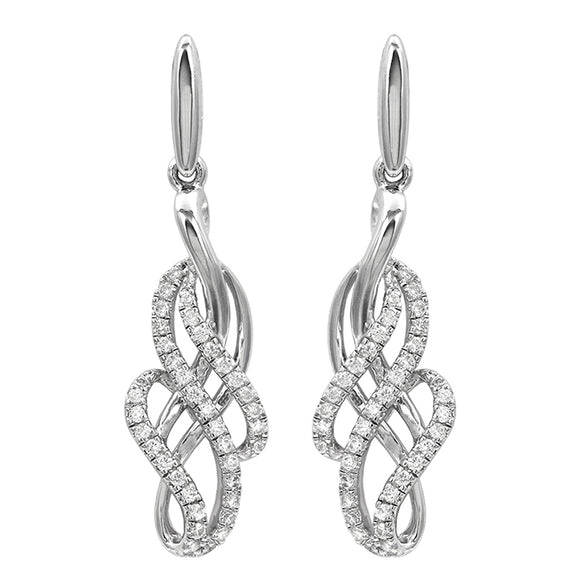 Interwoven Diamond Swirl Earrings
