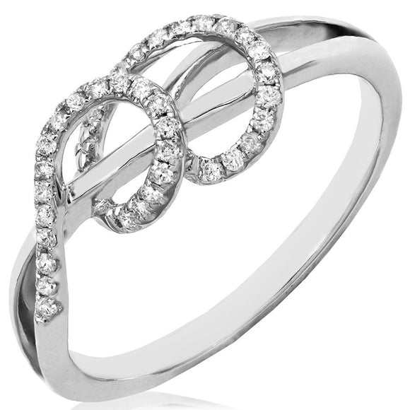 Modern Styled Diamond Swirl Ring