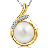 Pearl Pendant with Diamond Accent