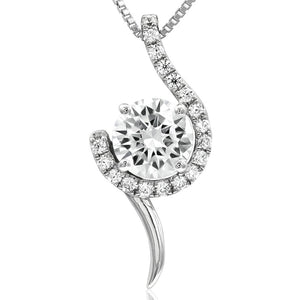 Modern Styled Diamond Semi-Mount Pendant