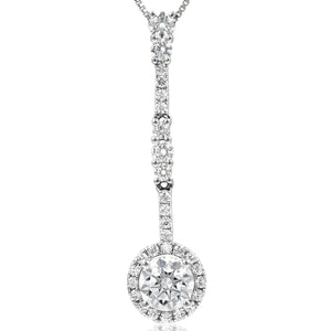 Diamond Semi-Mount Halo Drop Pendant