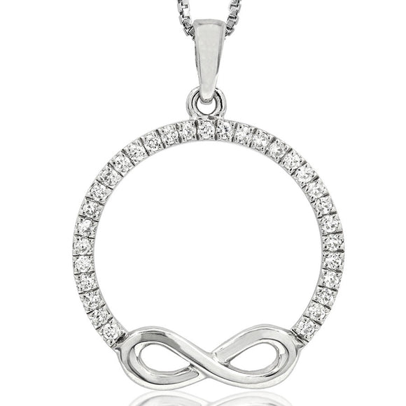 Circle Infinity Diamond Pendant