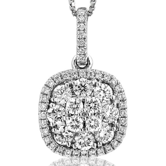 Cushion Diamond Composite Pendant