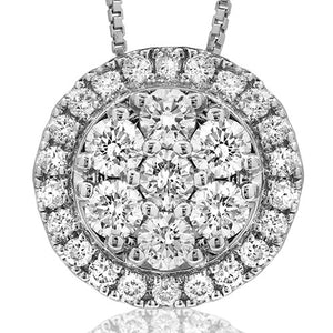 Diamond Cluster Halo Pendant