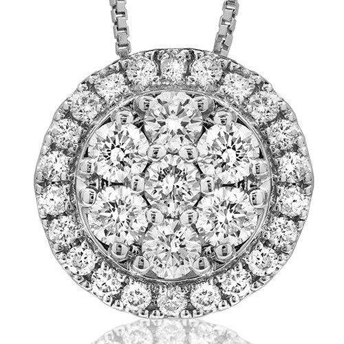 Diamond Cluster Halo Pendant