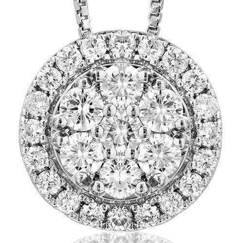 Diamond Cluster Halo Pendant