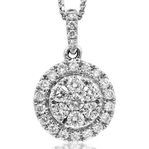 Diamond Cluster Halo Pendant