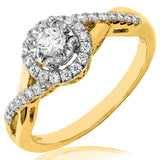 Diamond Illusion Semi-Mount Twist Ring