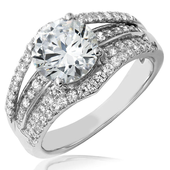 Multi-Row Semi-Mount Diamond Ring