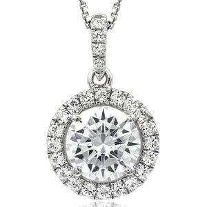 Diamond Semi-Mount Halo Pendant