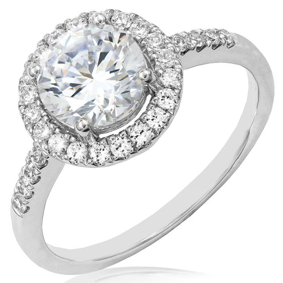 Diamond Semi-Mount Halo Engagement Ring