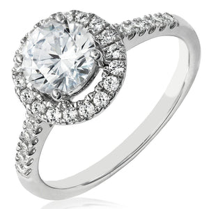 Diamond Semi-Mount Halo Engagement Ring