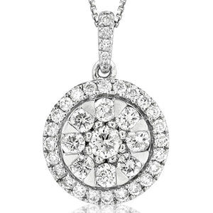 Diamond Cluster Halo Pendant