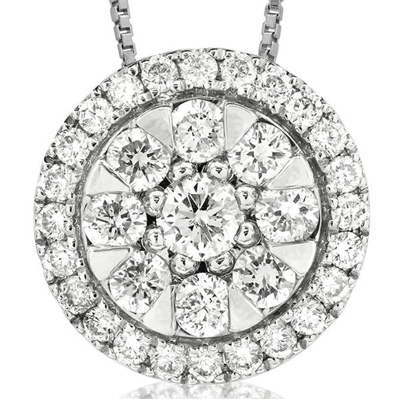 Diamond Cluster Halo Pendant