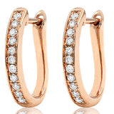 Bead Set Diamond Huggie Earrings