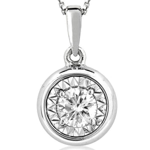 Diamond Illusion Bezel Pendant