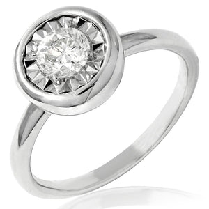 Diamond Illusion Bezel Ring