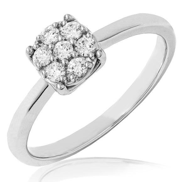 Cushion Diamond Cluster Ring