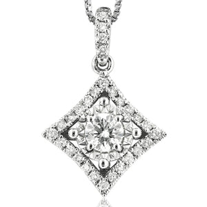 Square Diamond Illusion Pendant