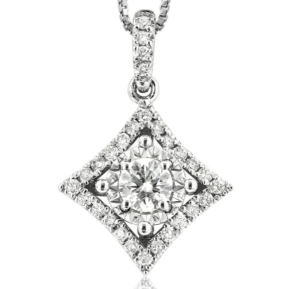 Square Diamond Illusion Pendant