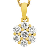 Snowflake Diamond Cluster Pendant