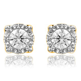 Diamond Illusion Stud Earrings