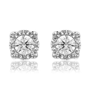 Diamond Illusion Stud Earrings