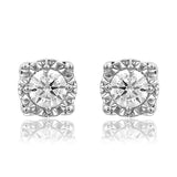 Diamond Illusion Stud Earrings